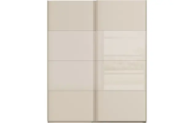 Goossens kledingkast finca combi glans mat glas bruin hoogwaardig meubelplaat - 8244447-{merk}-finca-combi-sts-bruin-schuifdeuren-01